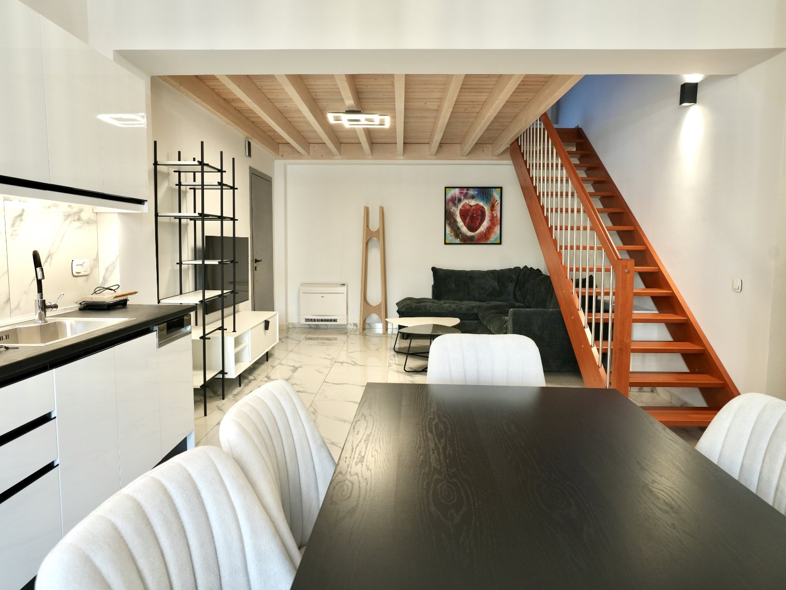 Open-plan living and kitchen